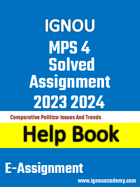 IGNOU MPS 4 Solved Assignment 2023 2024